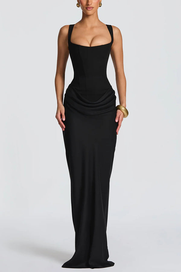 Leonor | Square-Neck Maxi Dress