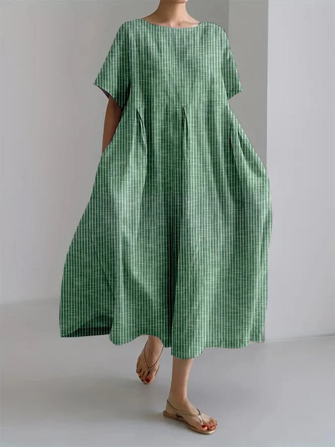 Eden™ - Casual Long Dress with a Comfortable Fit and Retro Charm