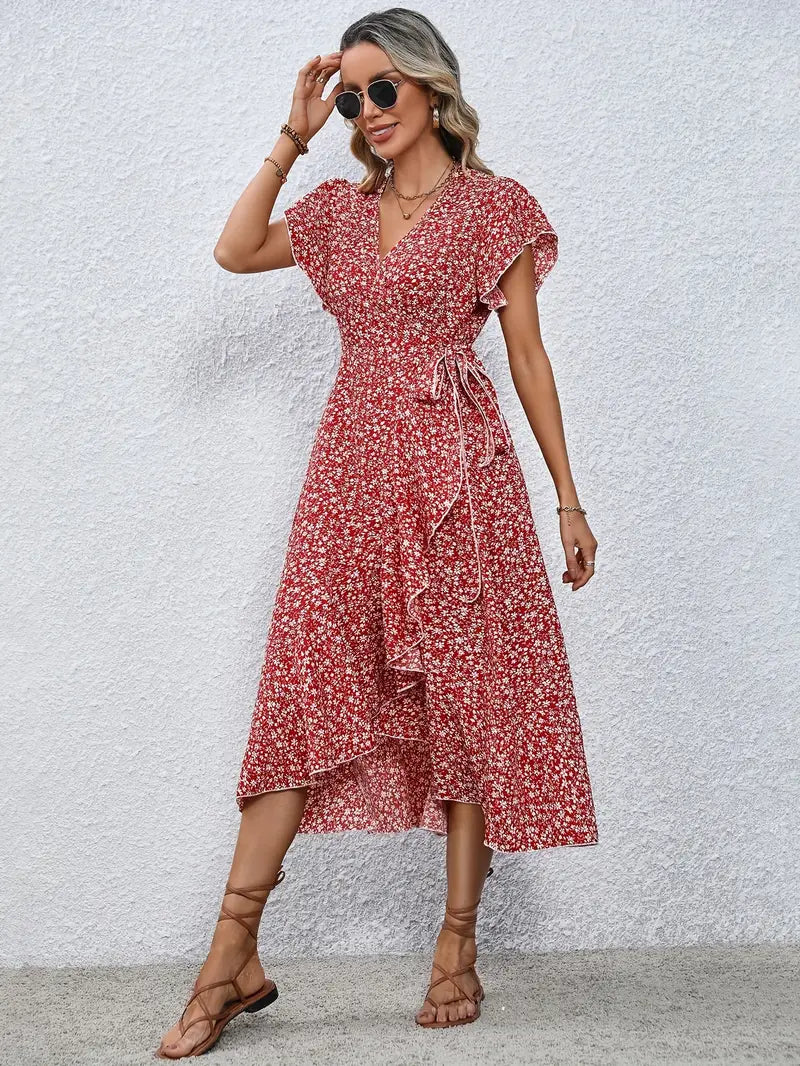 Melva™ - Elegant Floral Print Dress