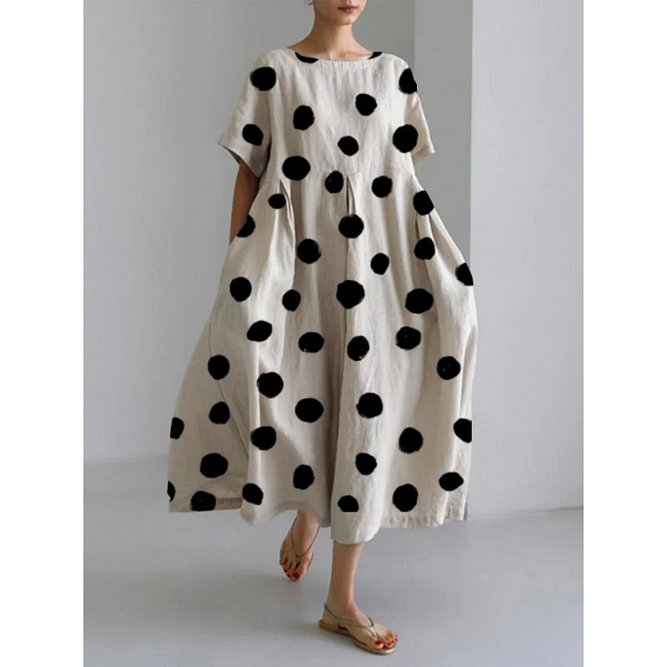 Celeste™ - Long Dress with Classic Polka Dots