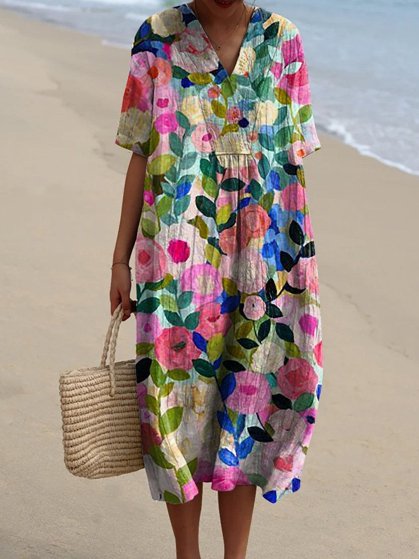 Margaret™ - Elegant Floral Maxi Dress