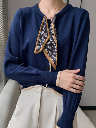 Aurora™ - Vintage Crew Neck knitted Cardigan