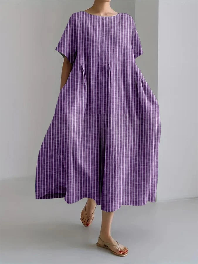 Eden™ - Casual Long Dress with a Comfortable Fit and Retro Charm