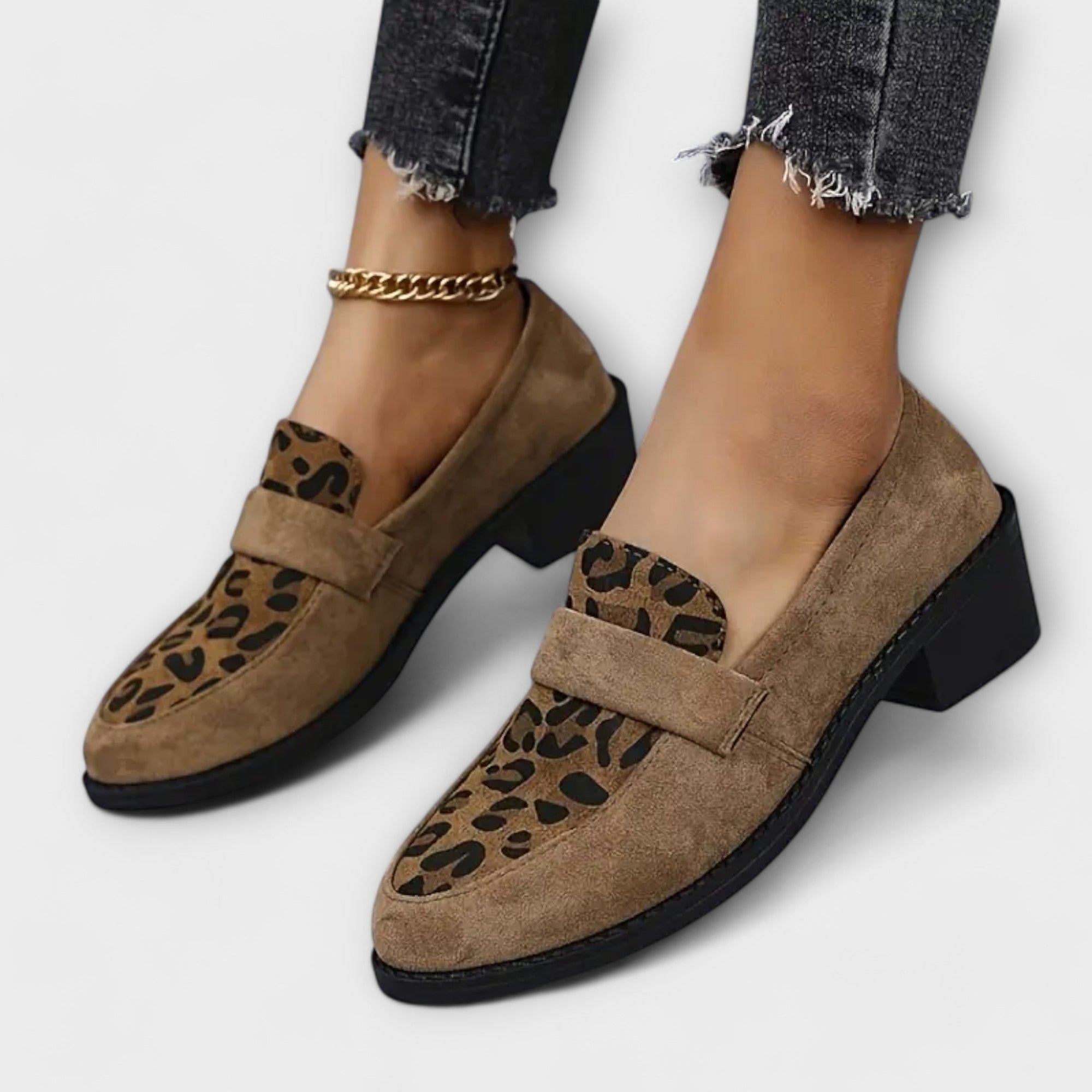 Perla™ - Chic Leopard Print Women's Footwear