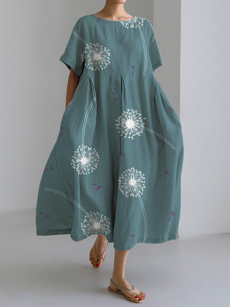 Charley™ - Dandelion Print Maxi Summer Dress