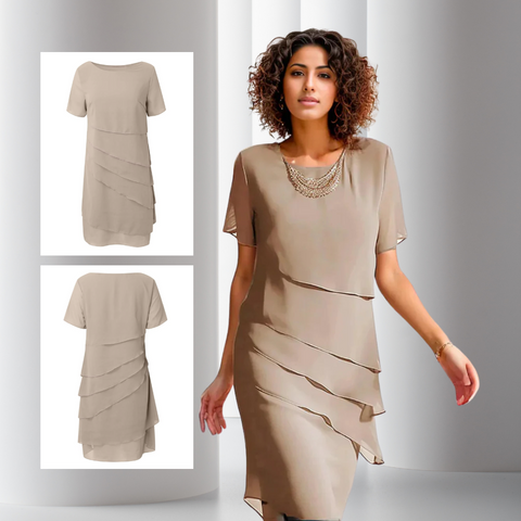 Esmeralda™ - Pleated Chiffon Dress
