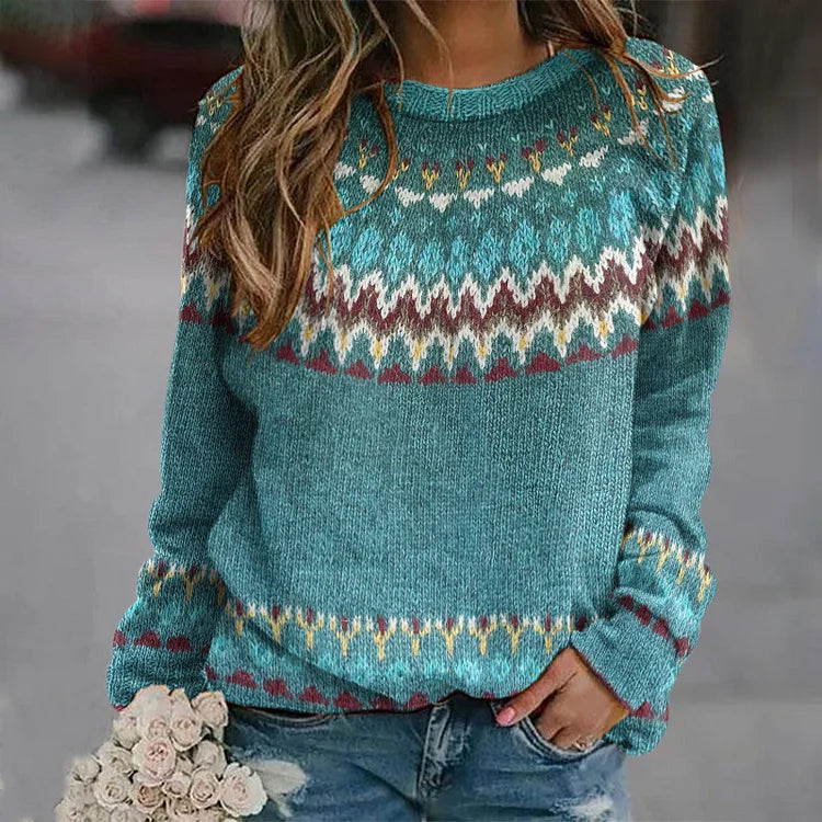 Fiona™ - Cosy Retro Knit Jumper