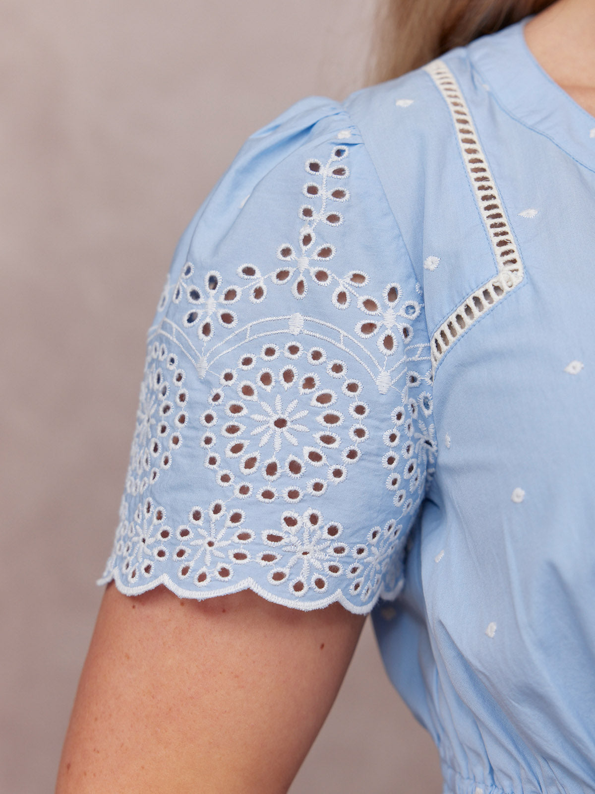 Maya | Blue Cotton Summer Dress