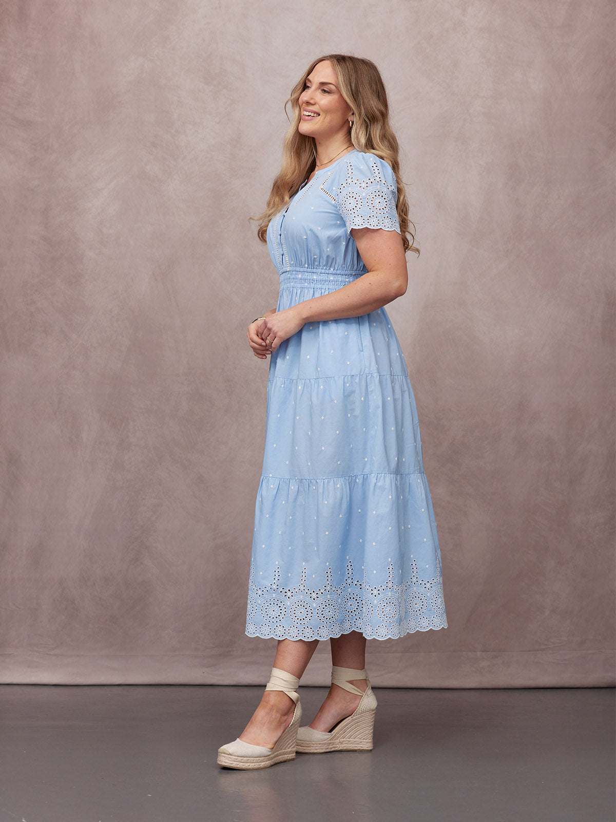 Maya | Blue Cotton Summer Dress