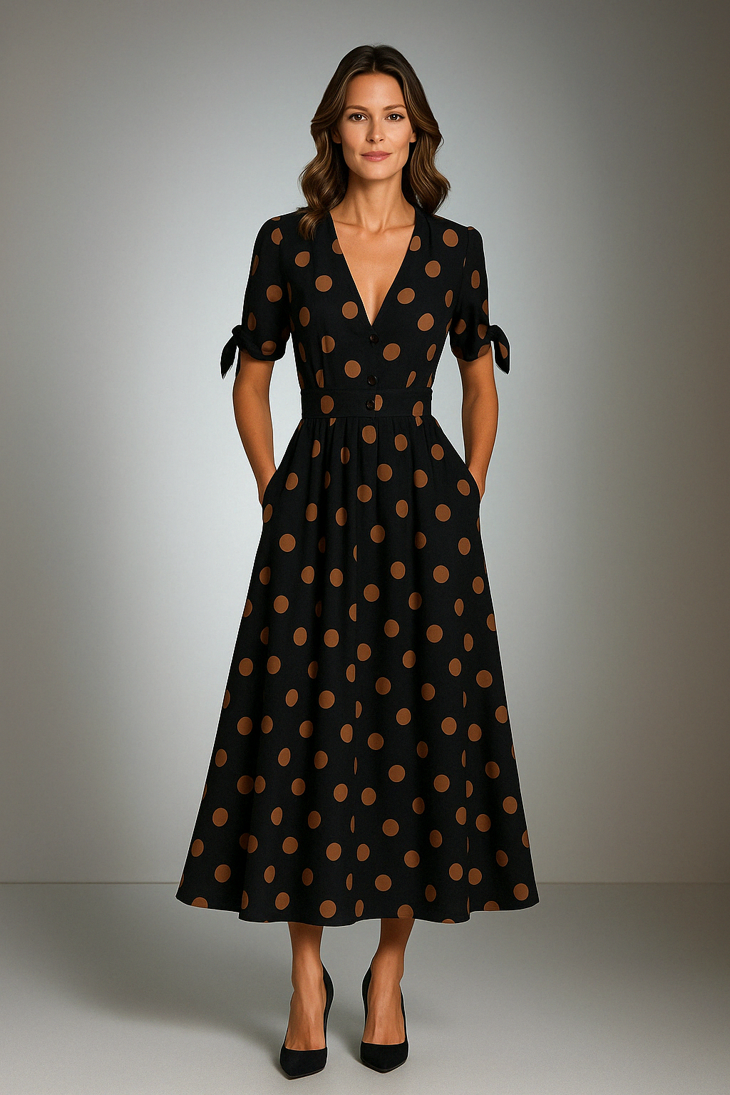 Brooke™ - Chic Polka Dot Dress