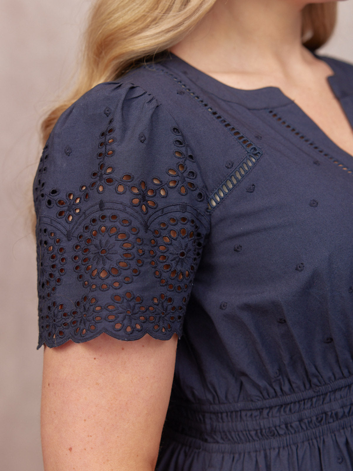 Maya | Dark Navy Cotton Summer Dress