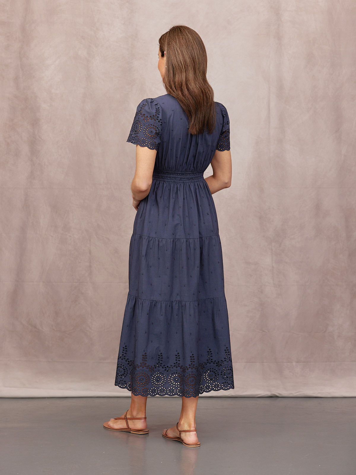 Maya | Dark Navy Cotton Summer Dress