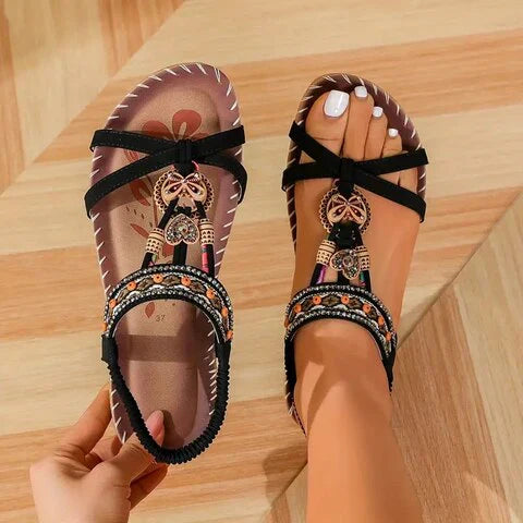 Hallie™ - Boho Flat Sandals