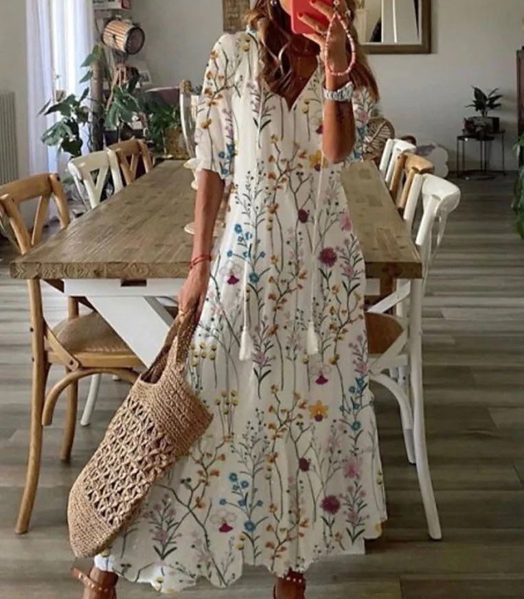 Charlotte™ - Casual Floral Maxi Dress