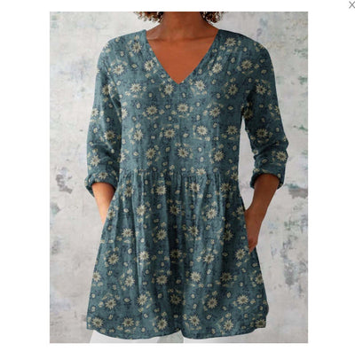 Eleanor™ - Casual Blouse With Ethnic Print