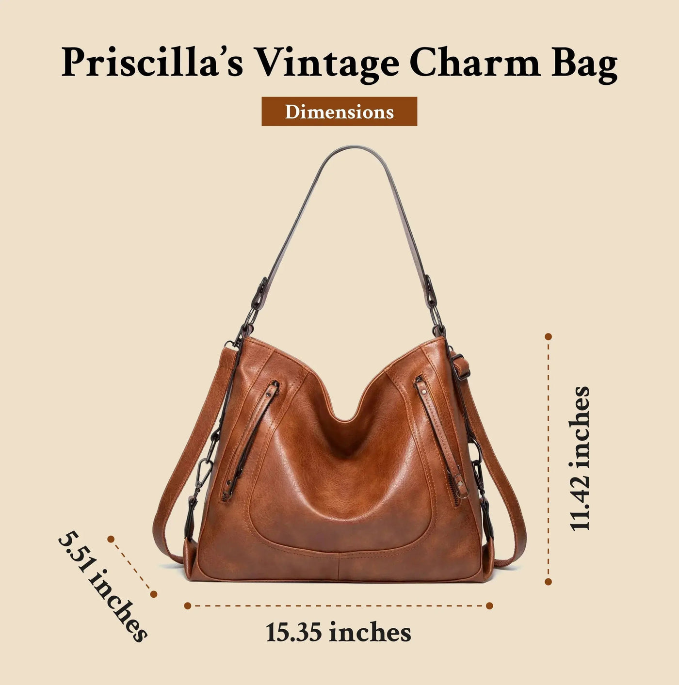 Priscilla’s Vintage Charm | Leather Bag