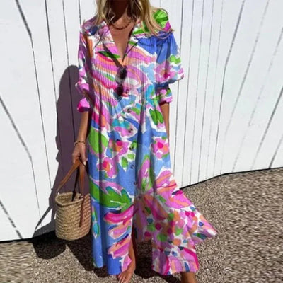 Eleanor™ - Boho Printed Maxi Dress