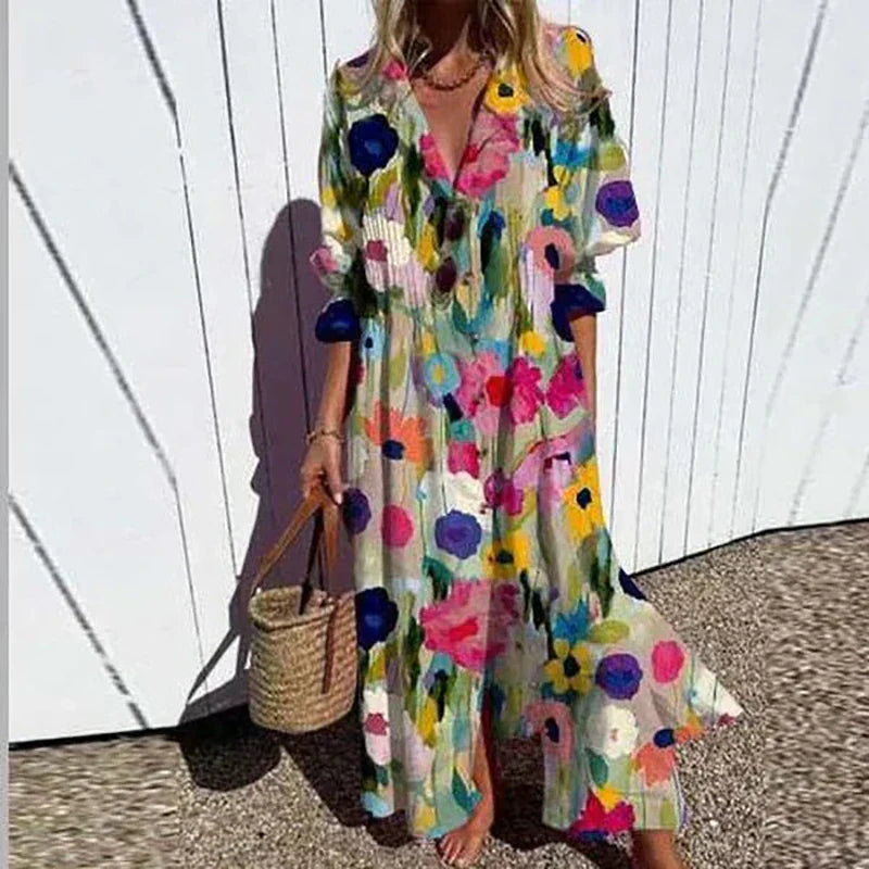 Eleanor™ - Boho Printed Maxi Dress
