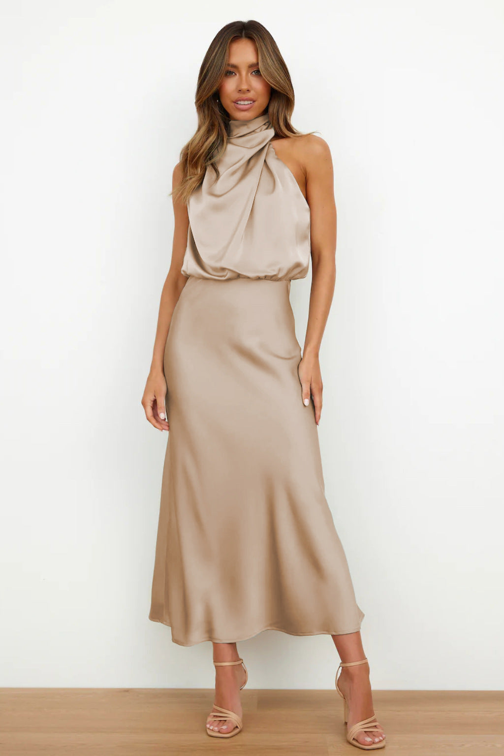 Claire™ - Elegant Long Halter Dress
