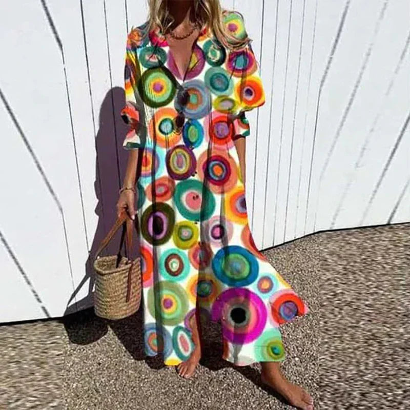 Eleanor™ - Boho Printed Maxi Dress
