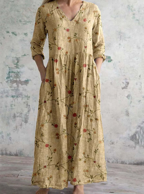 Yasmin™ - Floral Printed Maxi Dress