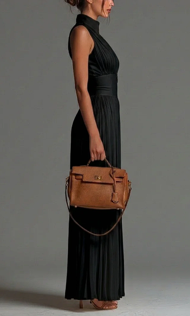 V-neck Sleeveless Zip-up Pleated Wide-leg Chiffon Jumpsuit