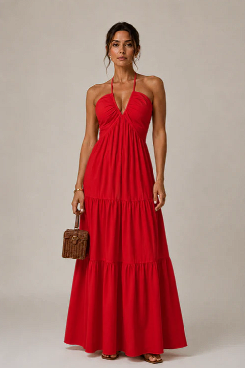 VESKA | Halter Maxi Dress