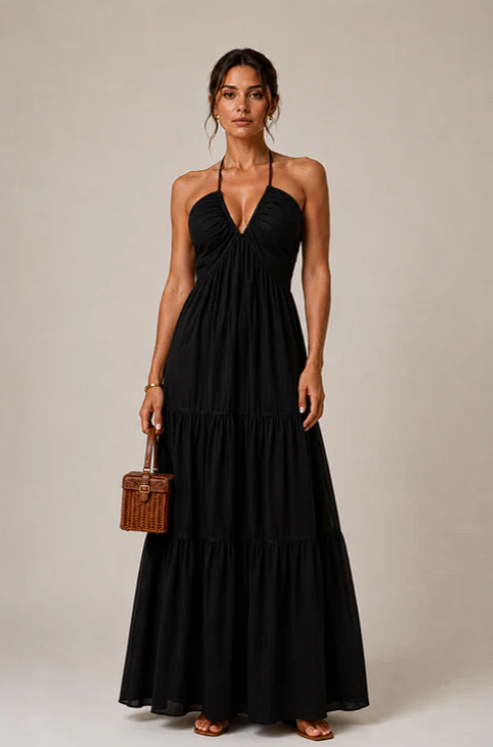 VESKA | Halter Maxi Dress