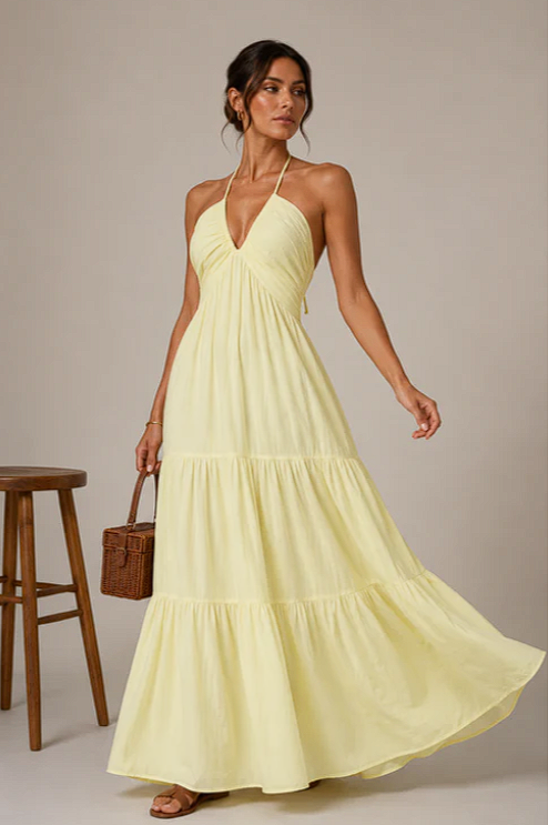 VESKA | Halter Maxi Dress