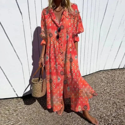 Eleanor™ - Boho Printed Maxi Dress