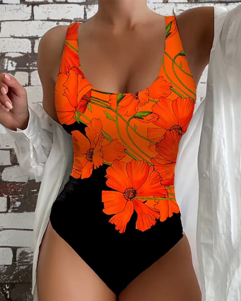 Lucy™ - Stylish One-piece Swimsuit with Floral Pattern
