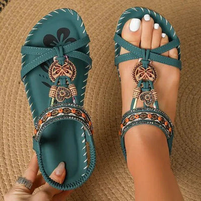 Hallie™ - Boho Flat Sandals