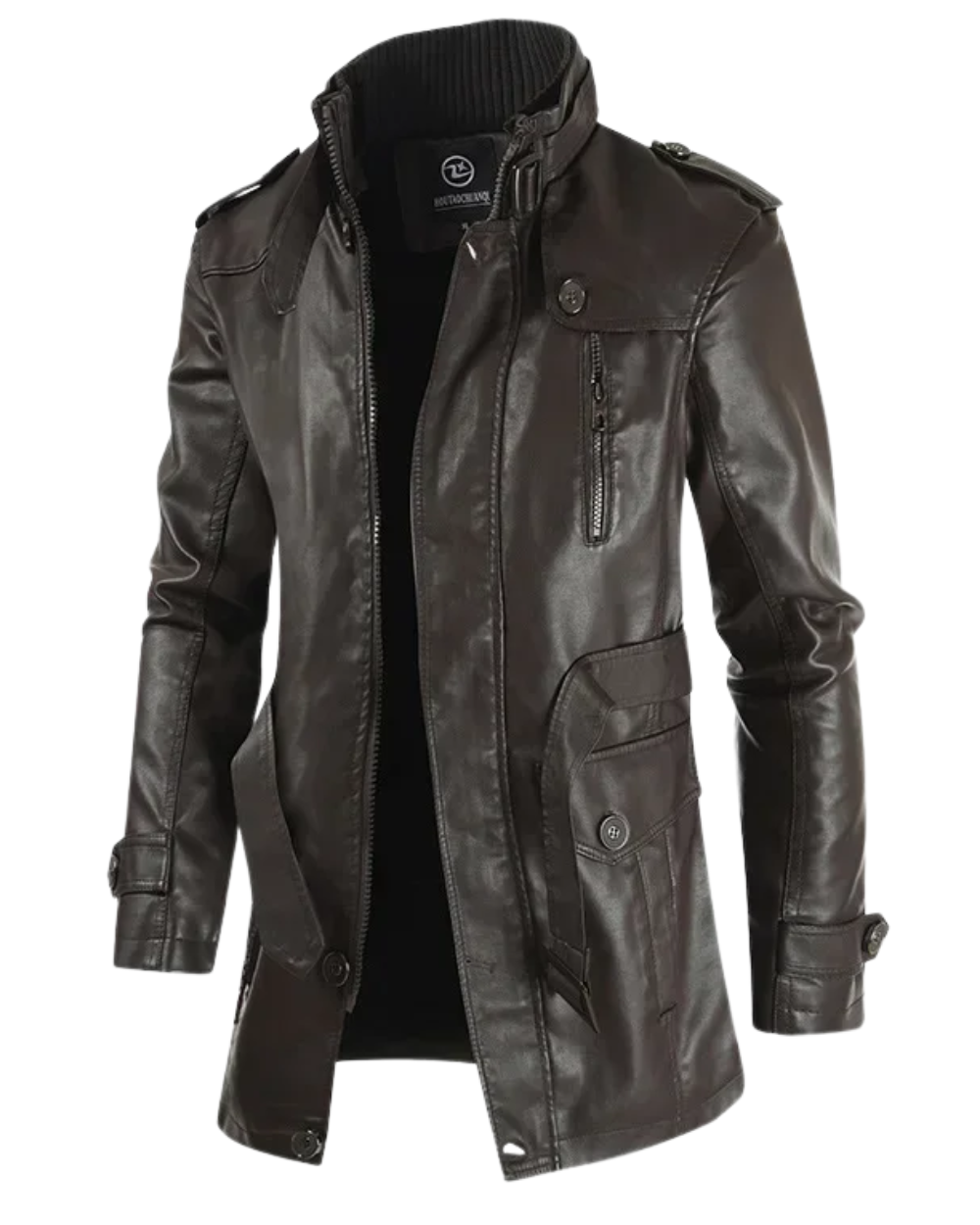 Elegant Long Leather Biker Jacket – Rig N Rizz