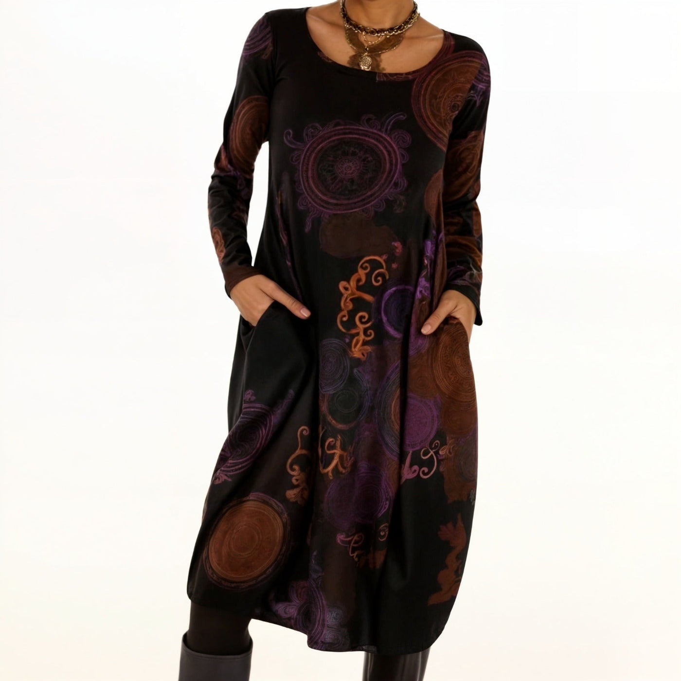Thea™ - Elegant Long Sleeve Dress