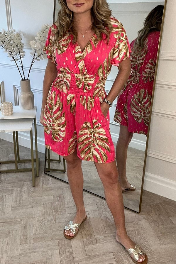 Katherine™ - Romper with Botanical Print