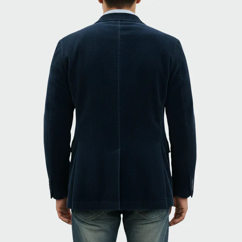 Arthur | Elegant Velvet Pinstripe Blazer + Vest Set