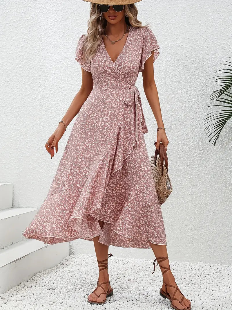 Melva™ - Elegant Floral Print Dress