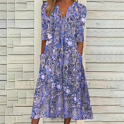 Francesca™  - Elegant Floral Maxi Dress