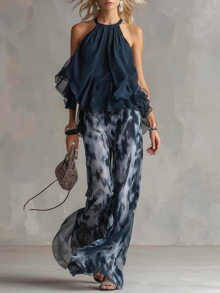 Serafina | Sleeveless vest and trousers set