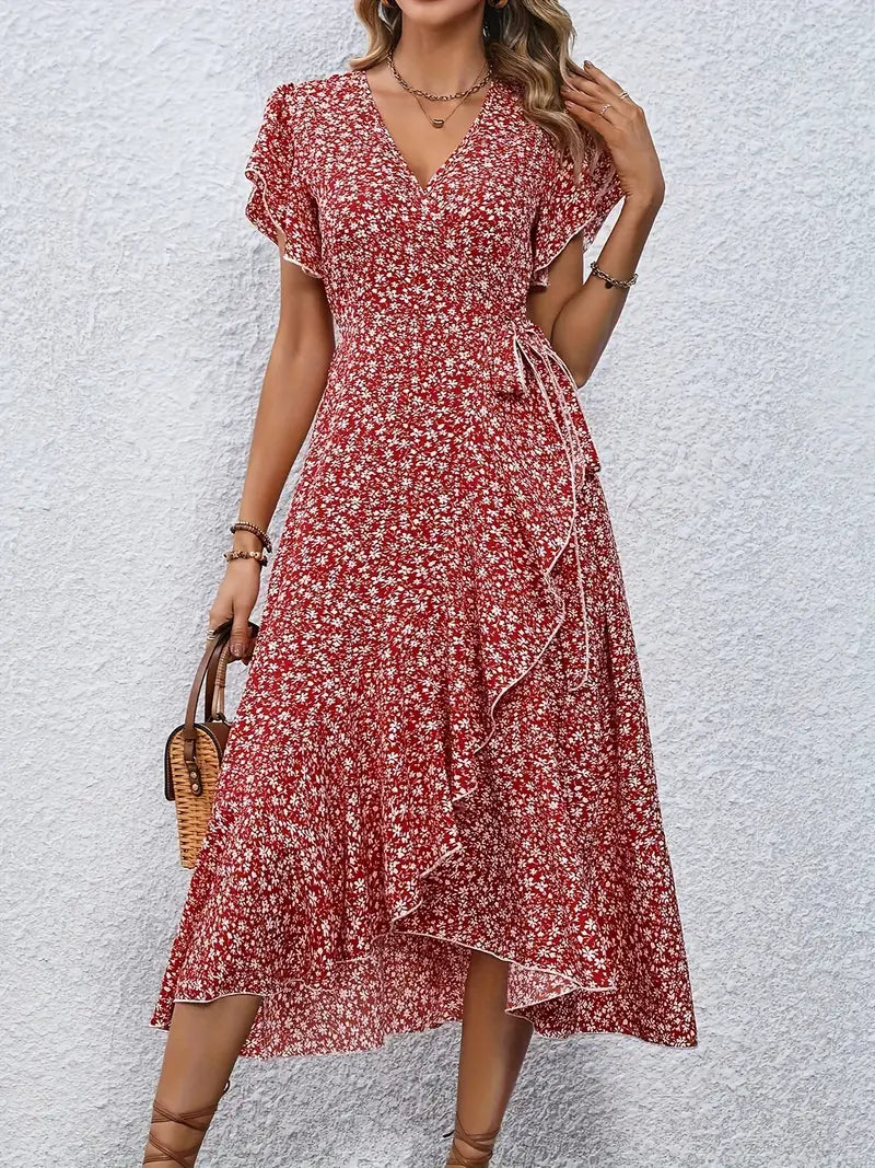 Melva™ - Elegant Floral Print Dress