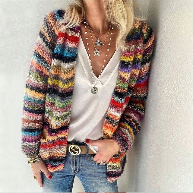 Catherine™ - Cozy Multicolour Cardigan