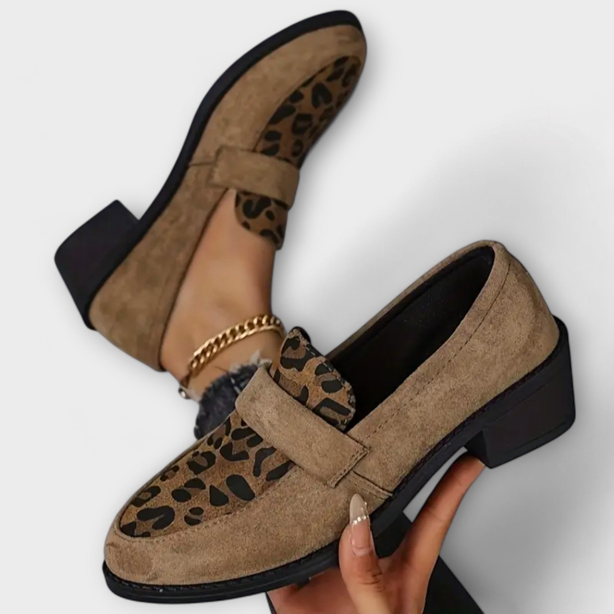 Perla™ - Chic Leopard Print Women's Footwear