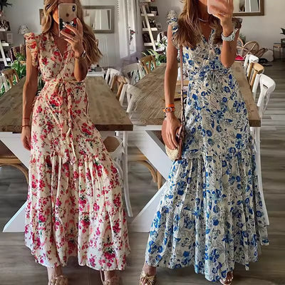 Nova™ - Elegant Floral Maxi Dress