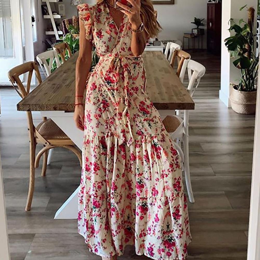 Nova™ - Elegant Floral Maxi Dress