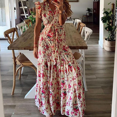 Nova™ - Elegant Floral Maxi Dress