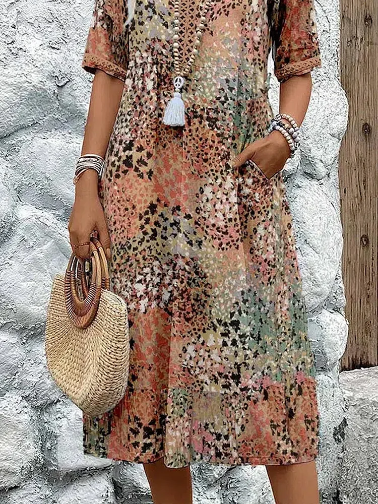 Sofia | Elegant Floral Midi Dress