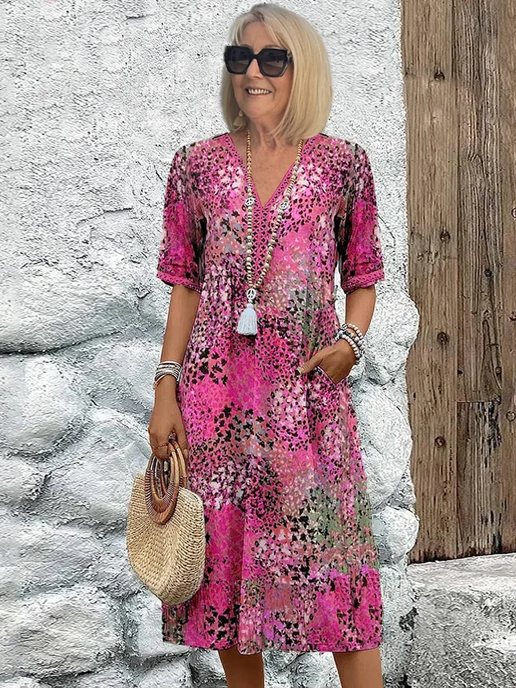 Sofia | Elegant Floral Midi Dress