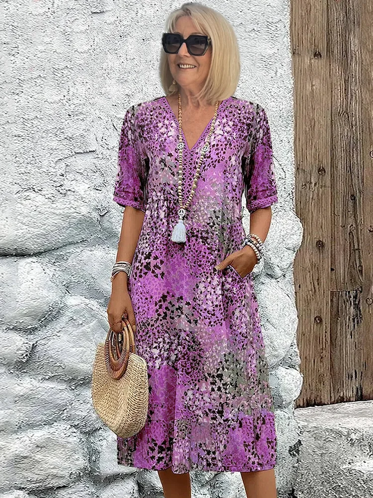 Sofia | Elegant Floral Midi Dress