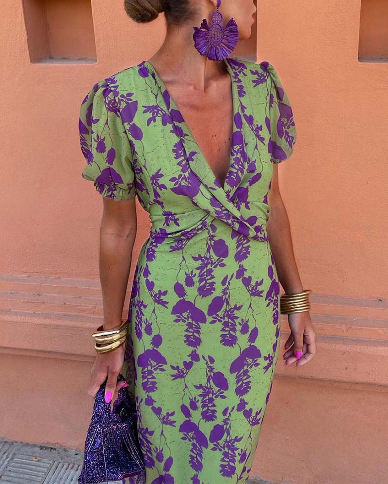 Nova™ - Midi Dress with Half Sleeves