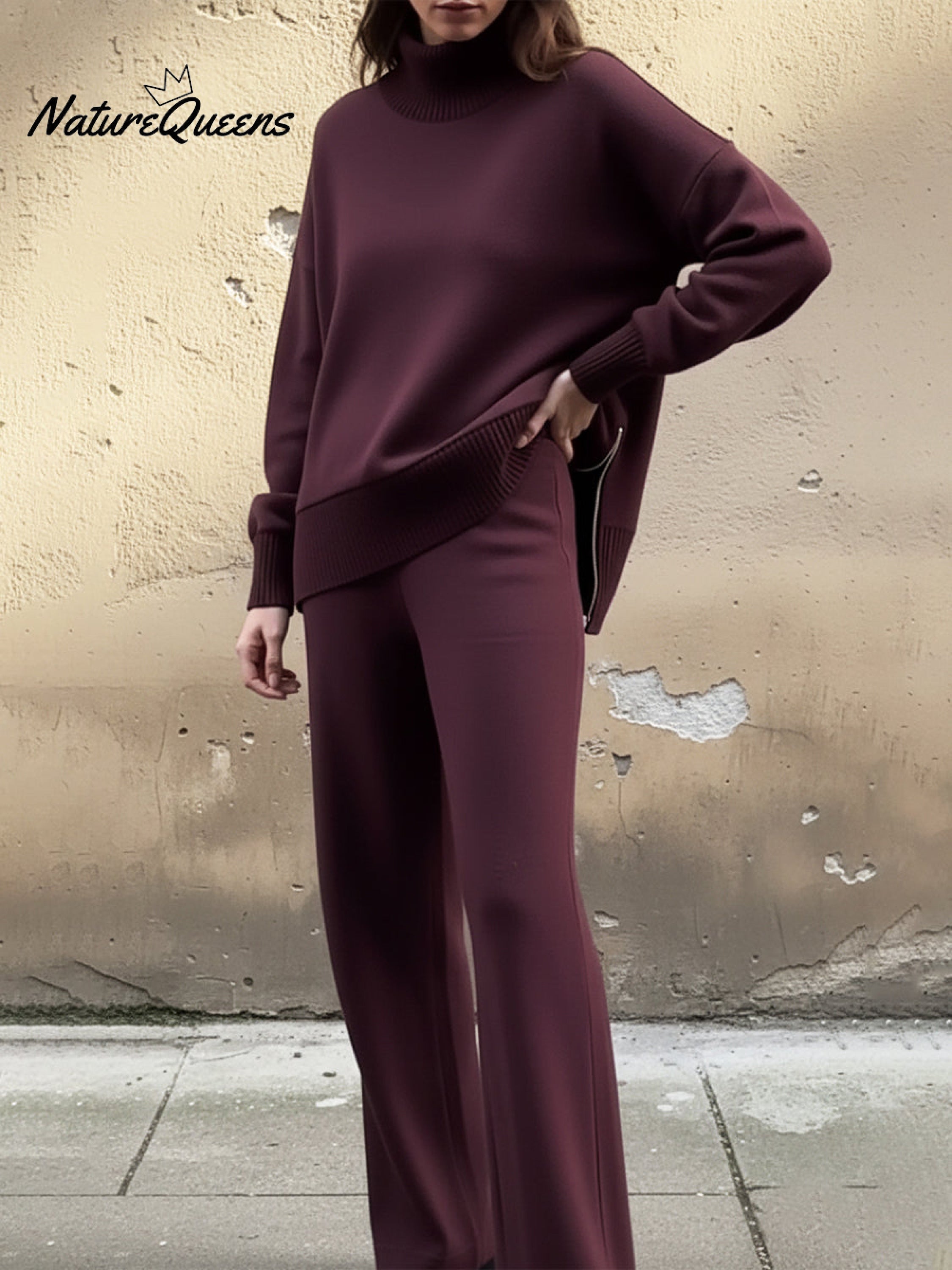 Casual Zip Two-Piece Set